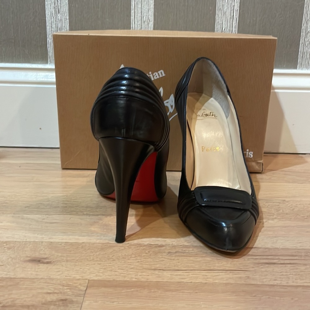 Christian Louboutin, size 9.5 / 39.5, black leather shoe 100% Authentic!!! - Picture 4 of 9